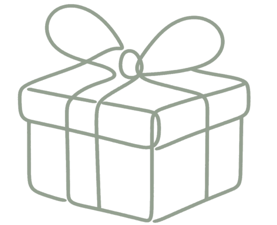 Zeichnung eines Geschenks mit Schleife